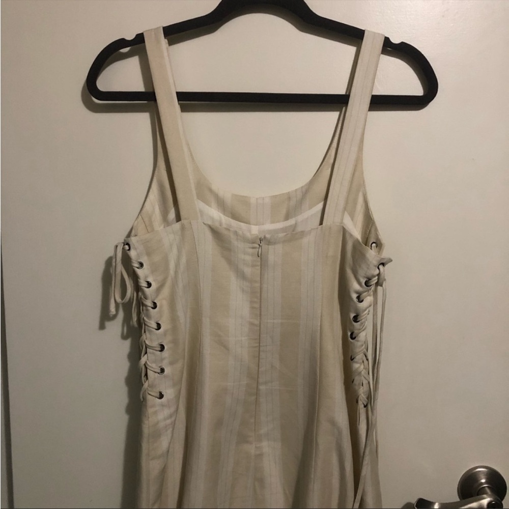 Astr Cream Striped Midi Dress - Picture 3 of 4